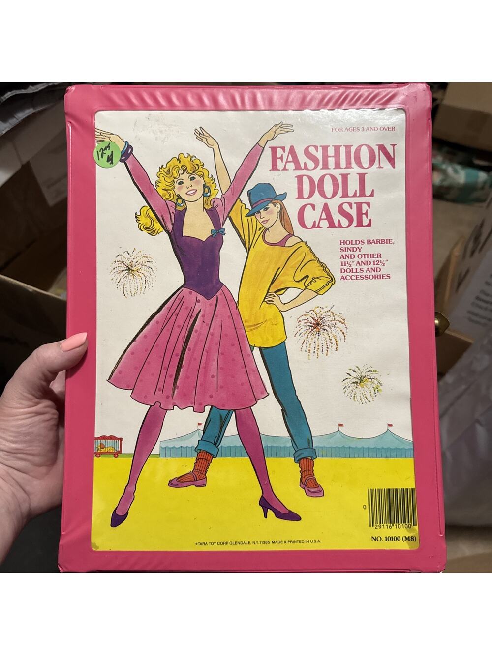 Vintage Tara Toy Fashion Doll Case Pink Barbie Sindy Storage Case Model 10100